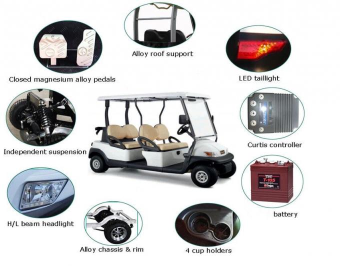 Tipo cochecillo barato del combustible del certificado del CE del golf de golf de los carros de los pasajeros blancos eléctricos del modelo 4 en venta