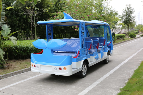 72V 5KW DC System 14 Passengers Cheap Electric Sightseeing Bus Cartoon Design Electric Car